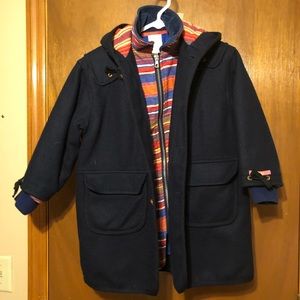 OILILY Kids Wool Cotton Peacoat 5-6 Navy Blue